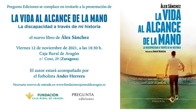 Álex Sánchez presenta su libro La vida al alcance de la mano